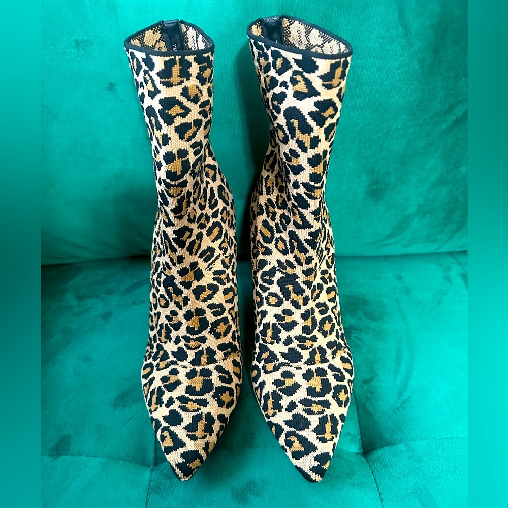 Steve Madden Cheetah Print Sock Boot - image 1